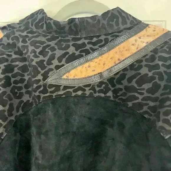 Vintage 80s West Bay Genuine Leather Jacket Size 8 (S/M), Animal Print Western - Picture 14 of 14